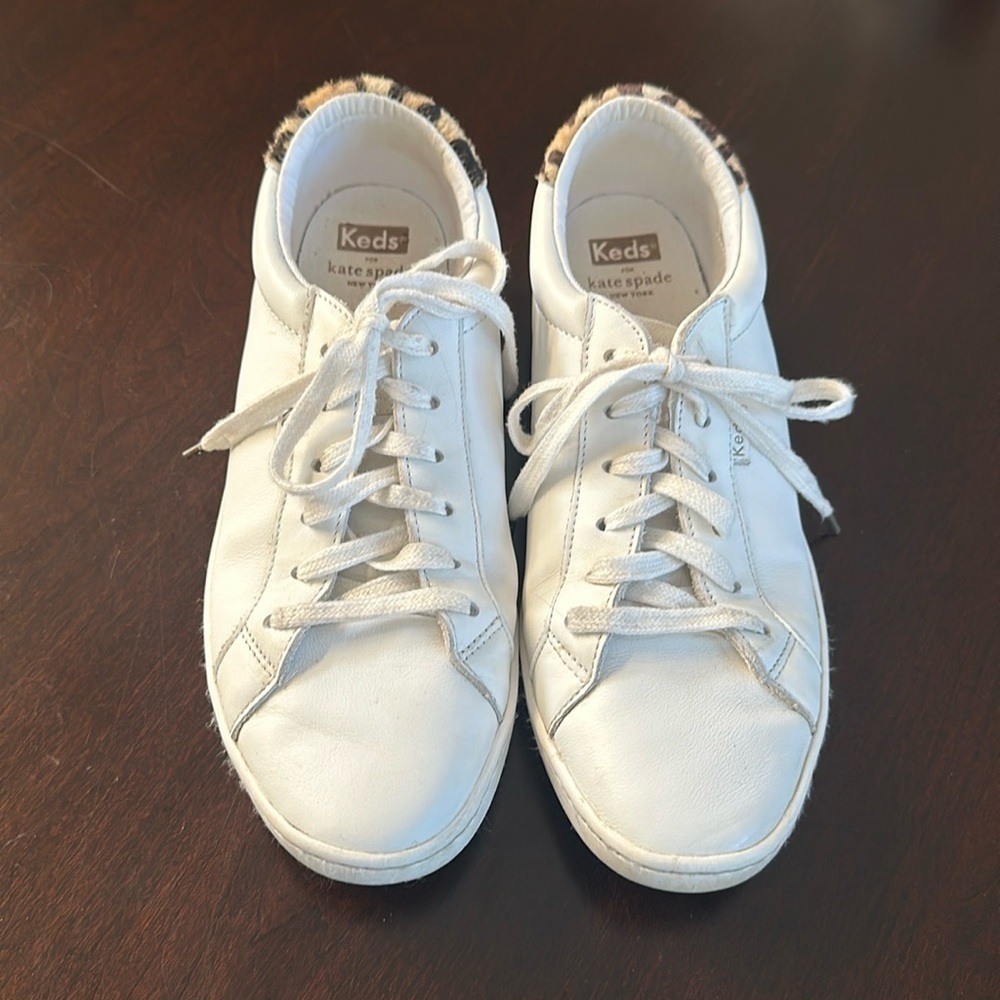 Keds X Kate Spade Ace Leather & Leopard
Sneakers Sz 9.5 Preppy Chic Country Club - Picture 5 of 12